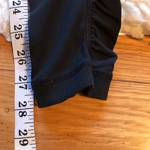 LULULEMON black/teal striped waistband leggings - Picture 6 of 8